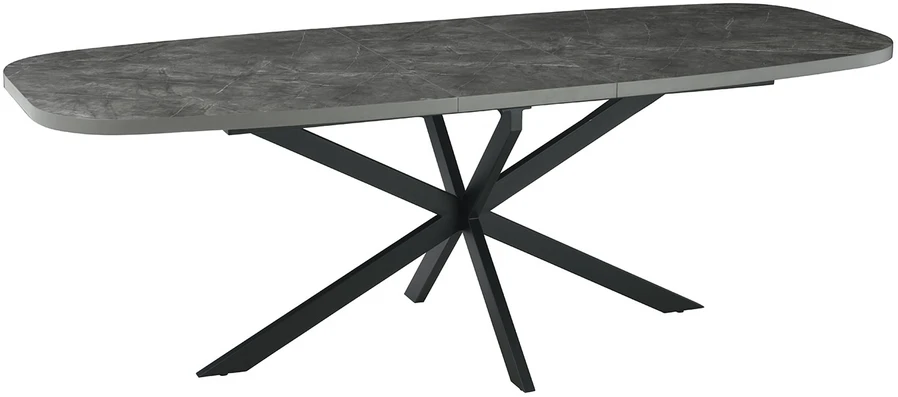 Home4You Valgomojo stalas RAMONA 180/220x90xH75cm, betono spalvos