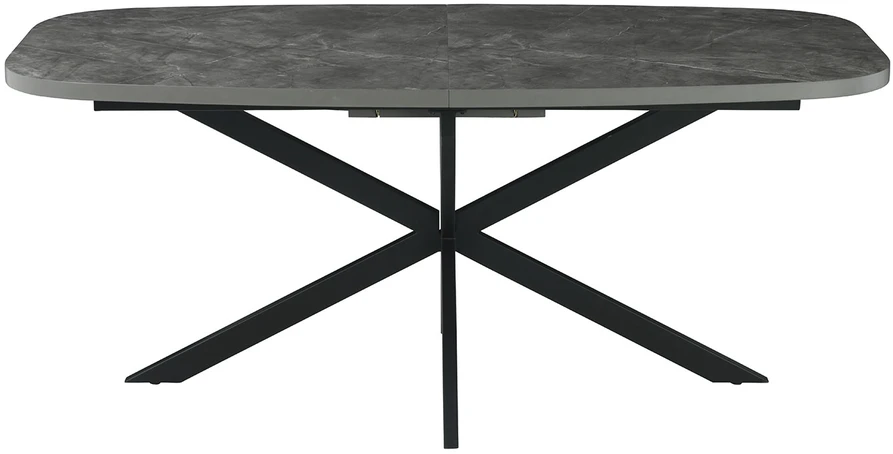 Home4You Valgomojo stalas RAMONA 180/220x90xH75cm, betono spalvos