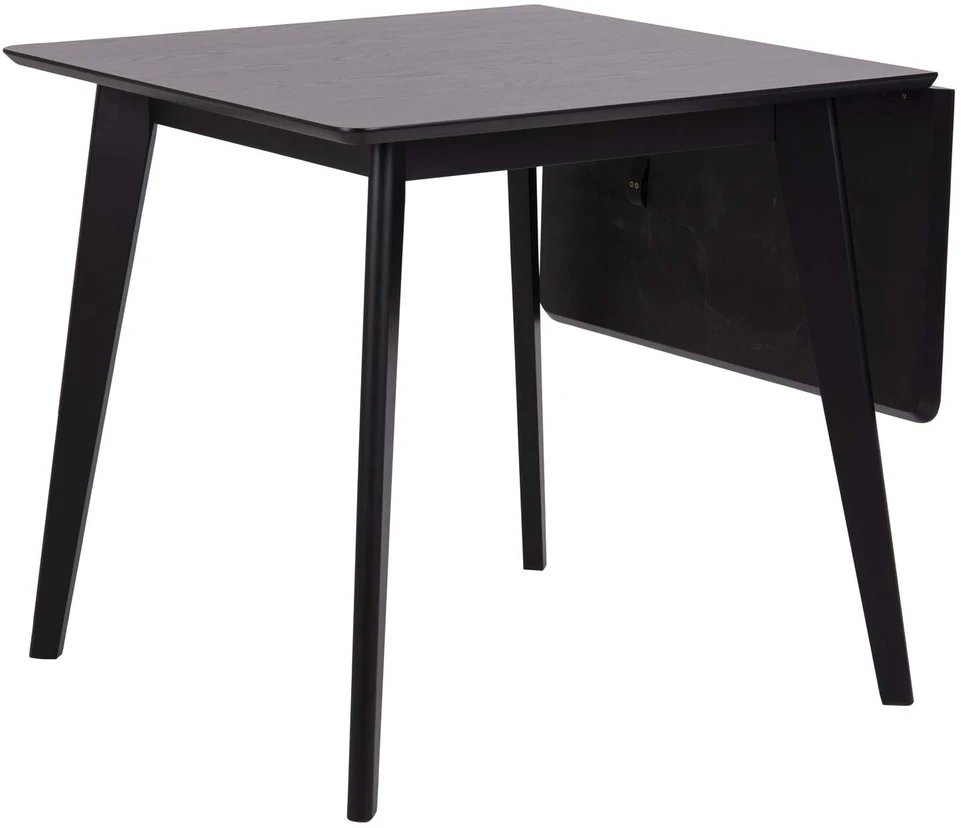 Home4You Valgomojo stalas ROXBY 80/120x80xH76cm, juodas