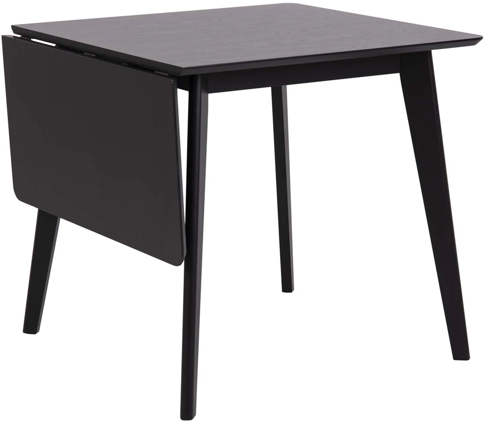 Home4You Valgomojo stalas ROXBY 80/120x80xH76cm, juodas