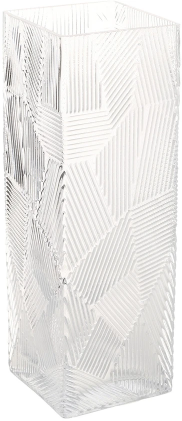 Home4You Vaza ZANA 10x10xH30cm, skaidrus stiklas