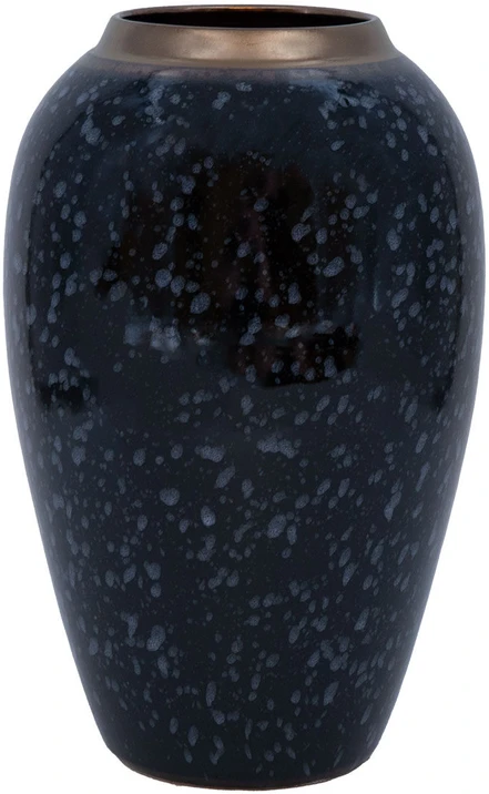 Home4You Vaza „TITAN STONE“, D17 x H27 cm, juoda/pilka