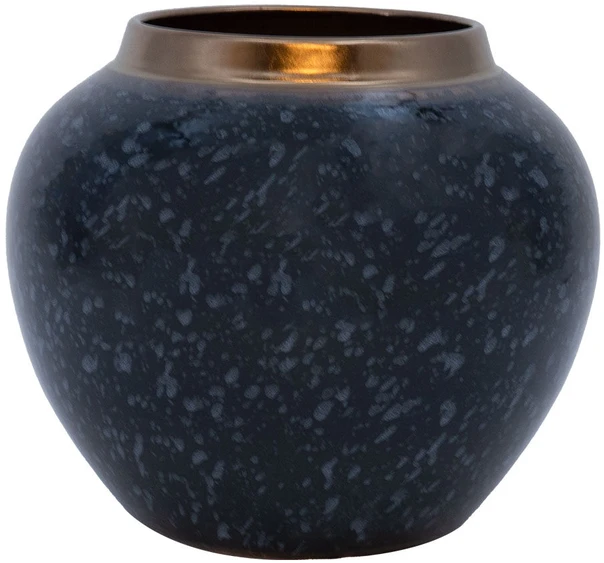 Home4You Vaza „TITAN STONE“, skersmuo 20 x aukštis 18 cm, juoda/pilka