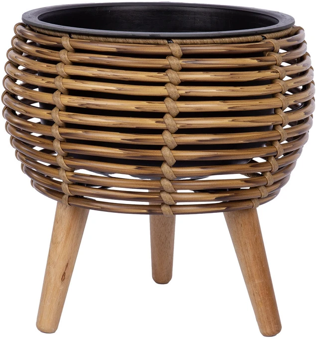 Home4You Sodinukas WICKER 28x28xH28cm, šviesiai rudos spalvos