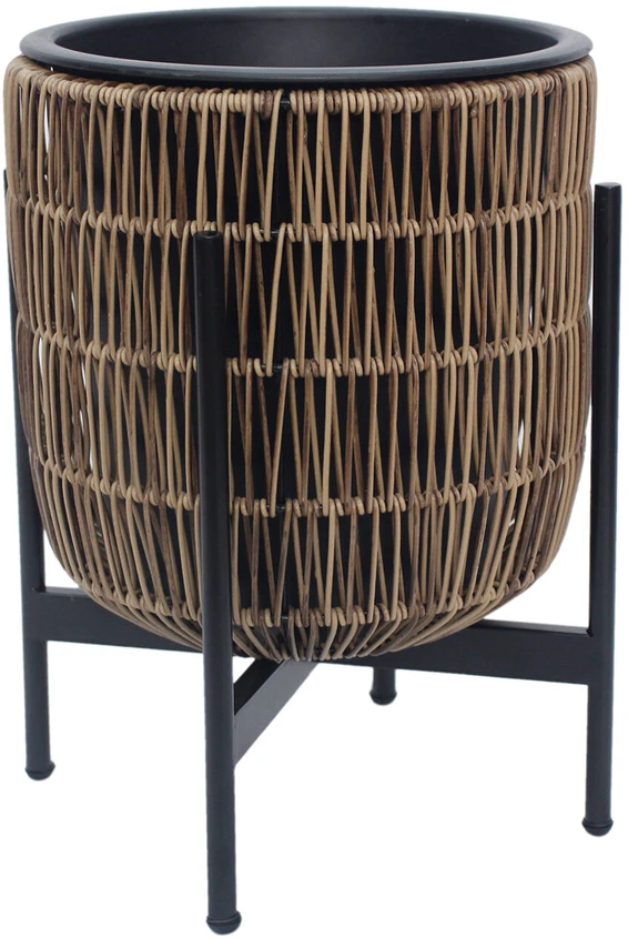 Home4You Sėjamoji WICKER su stovu 30x30xH38cm, šviesiai ruda