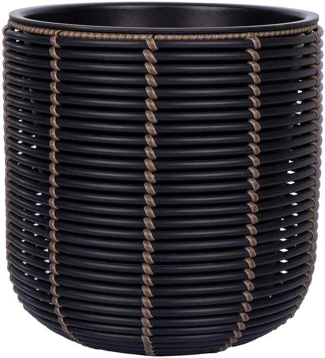 Home4You Sėjamoji WICKER D35xH36cm, juoda/ruda