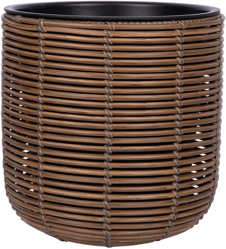 Home4You Vazonas WICKER D35xH36cm, rudas