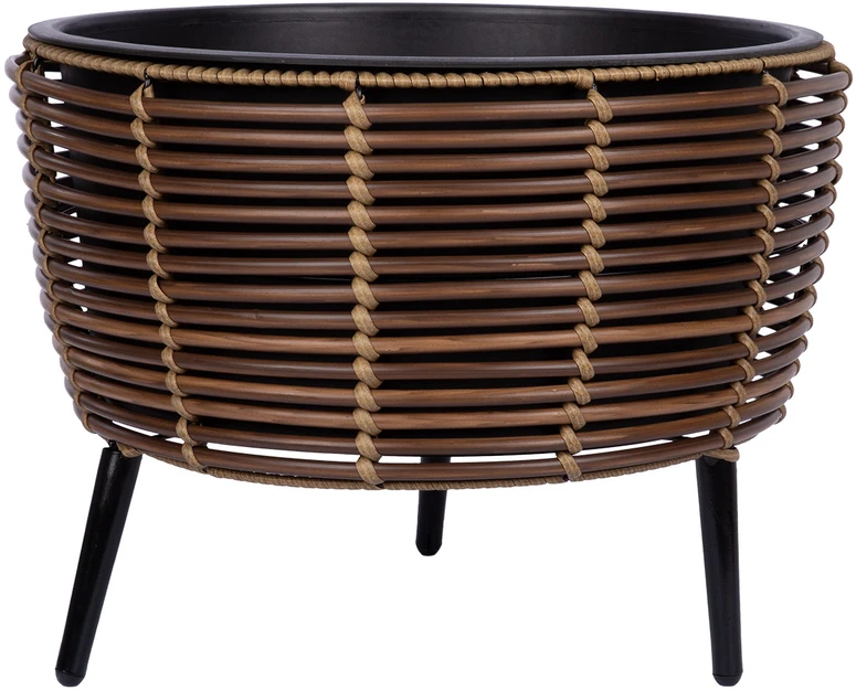 Home4You Vazonas WICKER 44x44xH34cm, rudas