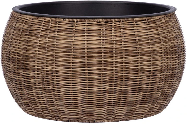 Home4You Gėlių vazonas WICKER D48xH26cm, šviesiai ruda