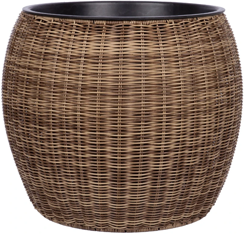 Home4You Gėlių vazonas WICKER D48xH40cm, šviesiai ruda