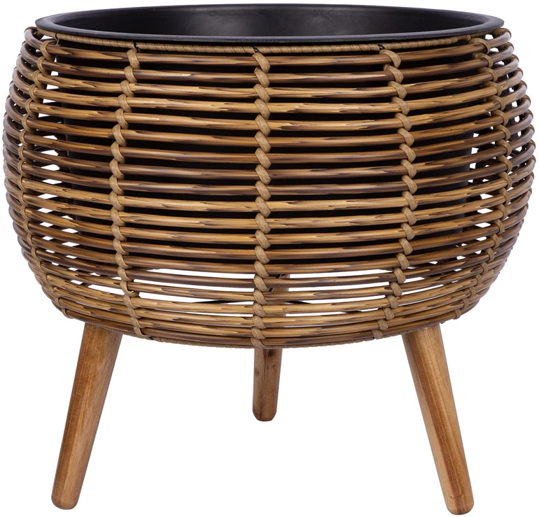 Home4You Vazonas WICKER 48x48xA43cm, šviesiai rudas