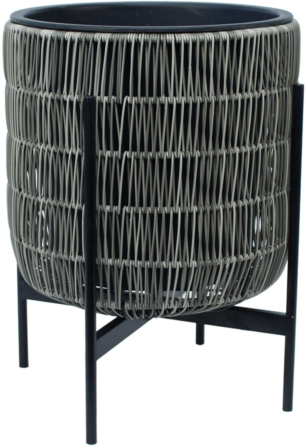 Home4You Sėjamoji WICKER su stovu 38x38xH49cm, pilka
