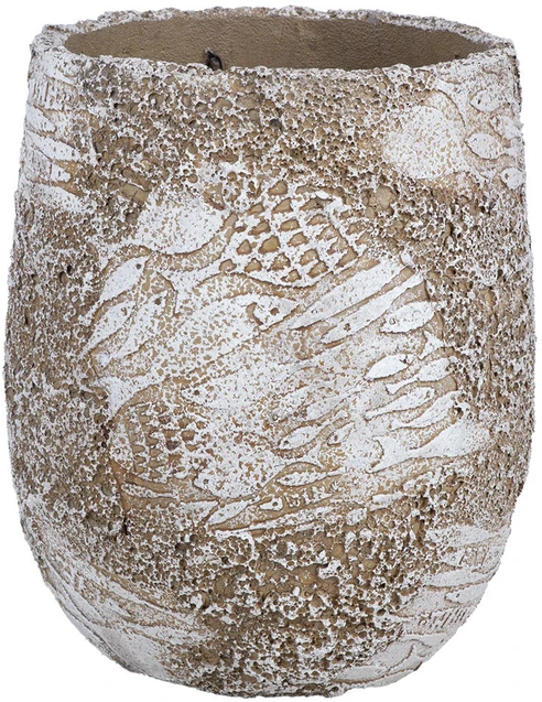 Home4You Gėlių vazonas „SUNNY CORAL“, D24 x H29,5 cm, smėlio spalvos