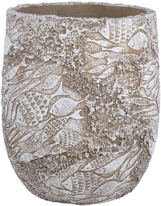 Home4You Gėlių vazonas „SUNNY CORAL“, D33 x H39 cm, smėlio spalvos