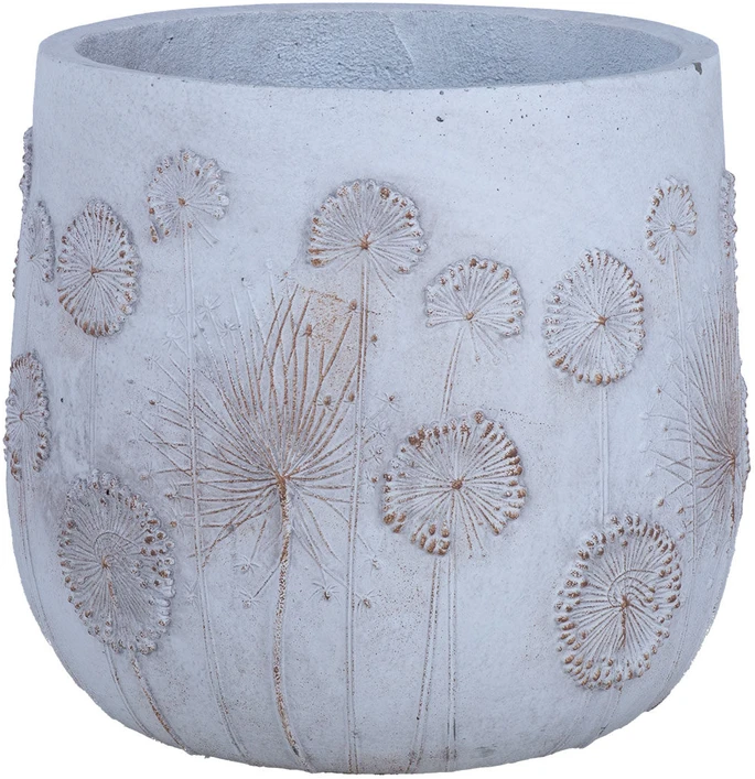 Home4You Gėlių vazonas „SUNNY FLORE“, D34 x H31 cm, baltas
