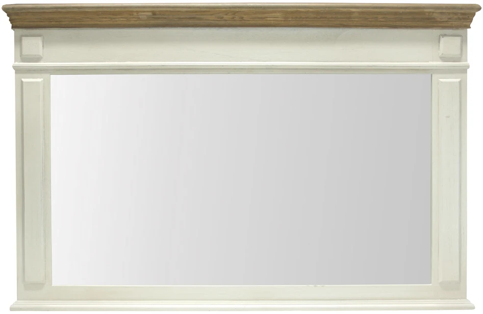 Home4You Veidrodis SAMIRA, 107x4,5x70 cm, spalva: sendinta balta, ruda
