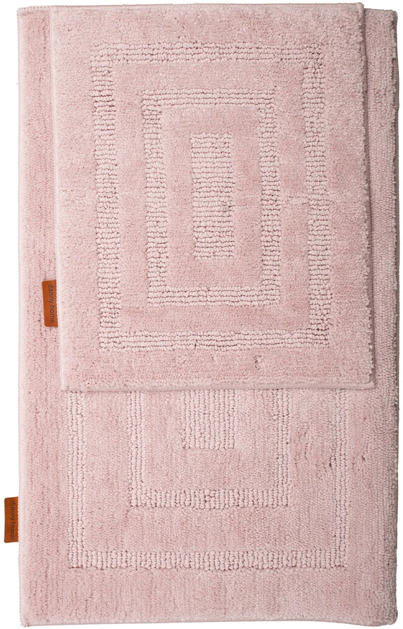 Lova Home4You Vonios kilimėliai „ROMANO“, 2 vnt., 50x80 cm + 50x40 cm, rožiniai