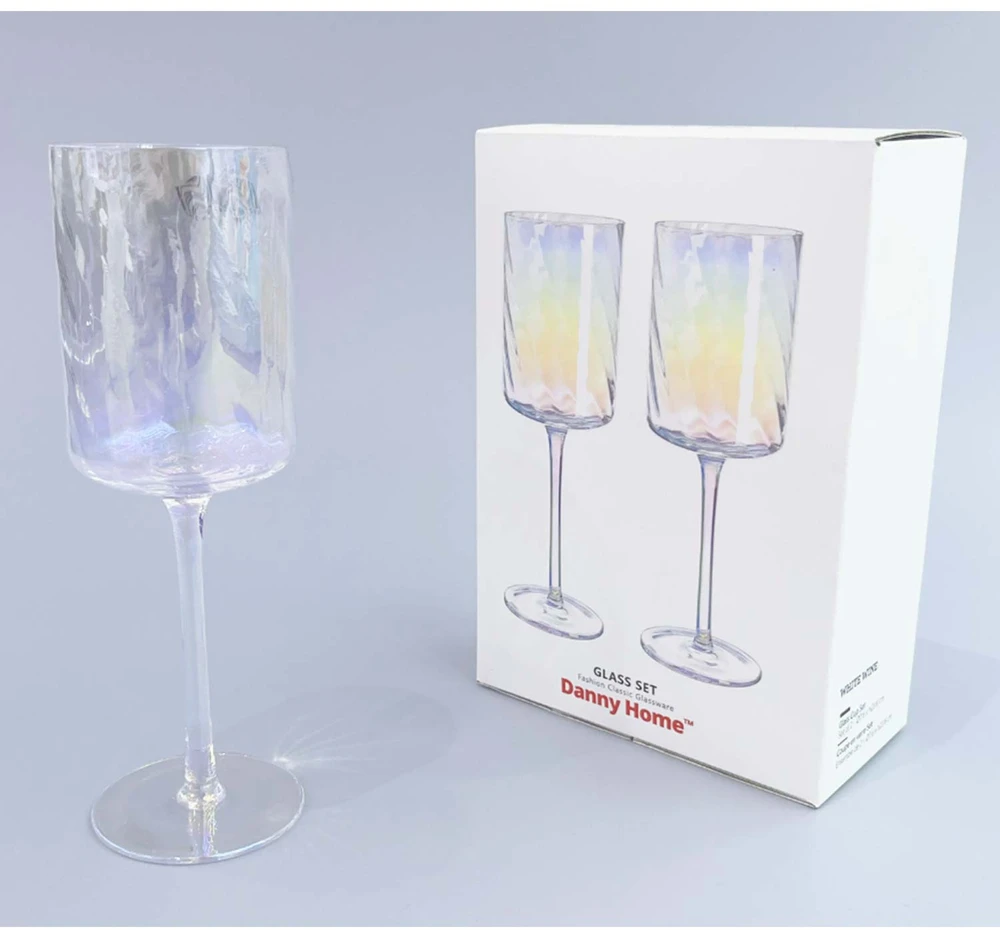 Home4You Vyno taurės DOLCE 2 vnt., aukštis 23,3 cm, skaidrios