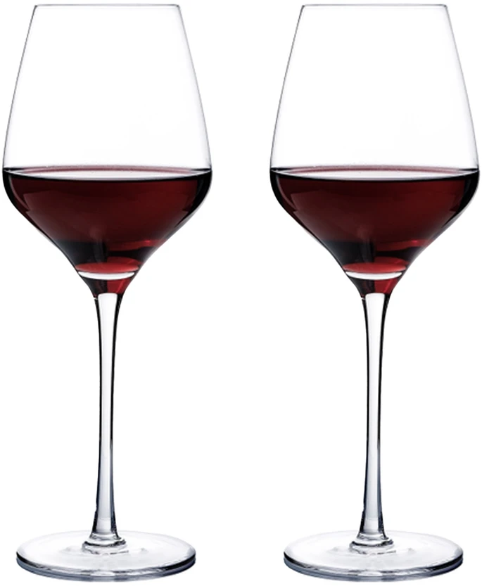 Home4You Vyno taurės CRYSTAL 2vnt 600ml "Bordo"