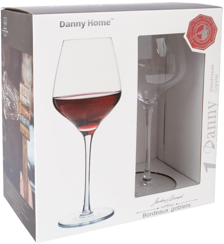 Home4You Vyno taurės CRYSTAL 2vnt 600ml "Bordo"