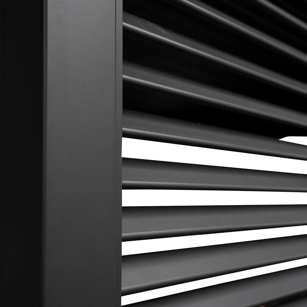 Home4You Žaliuzinės sienų plokštės 123,5x238,3 cm tamsiai pilkos spalvos aliuminis