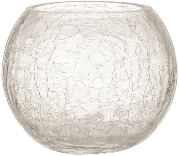 Home4You Žvakidė „CRACK“, skersmuo 10 x aukštis 8,5 cm, stiklinė