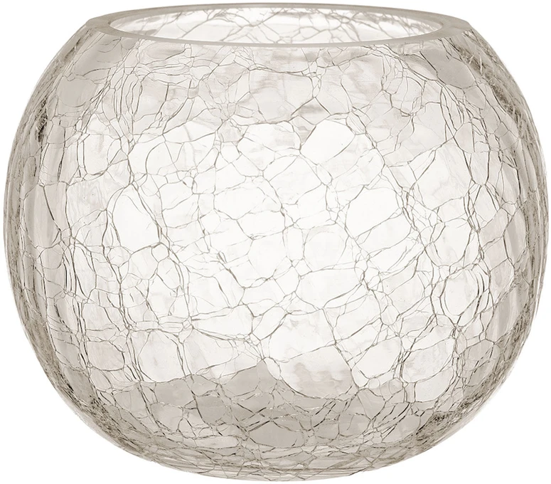 Home4You Žvakidė „CRACK“, skersmuo 20 cm, aukštis 15,5 cm, stiklinė