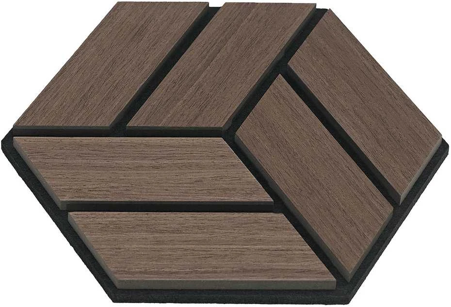 Homestyle4U Akustinės plokštės, 30x26 cm, rudos