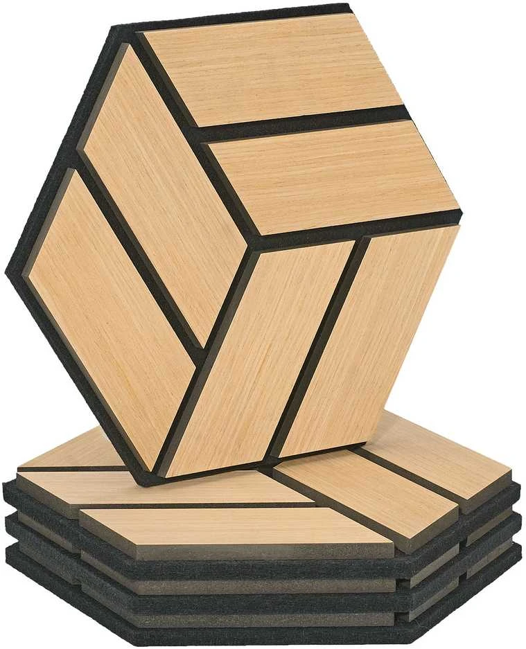 Homestyle4U Akustinės plokštės, 30x26x2 cm, rudos