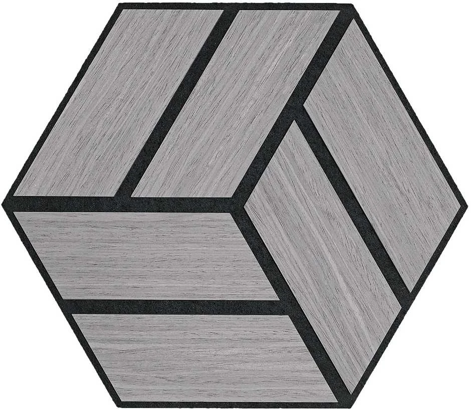 Homestyle4U Akustinės plokštės, 30x26x2 cm, pilka