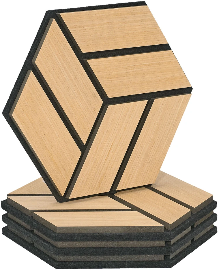 Homestyle4U Akustinės plokštės, 30x26x2 cm, rudos