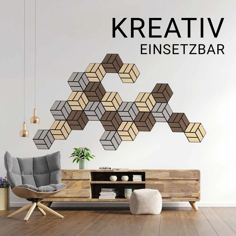 Homestyle4U Akustinės plokštės, 30x26x2 cm, rudos