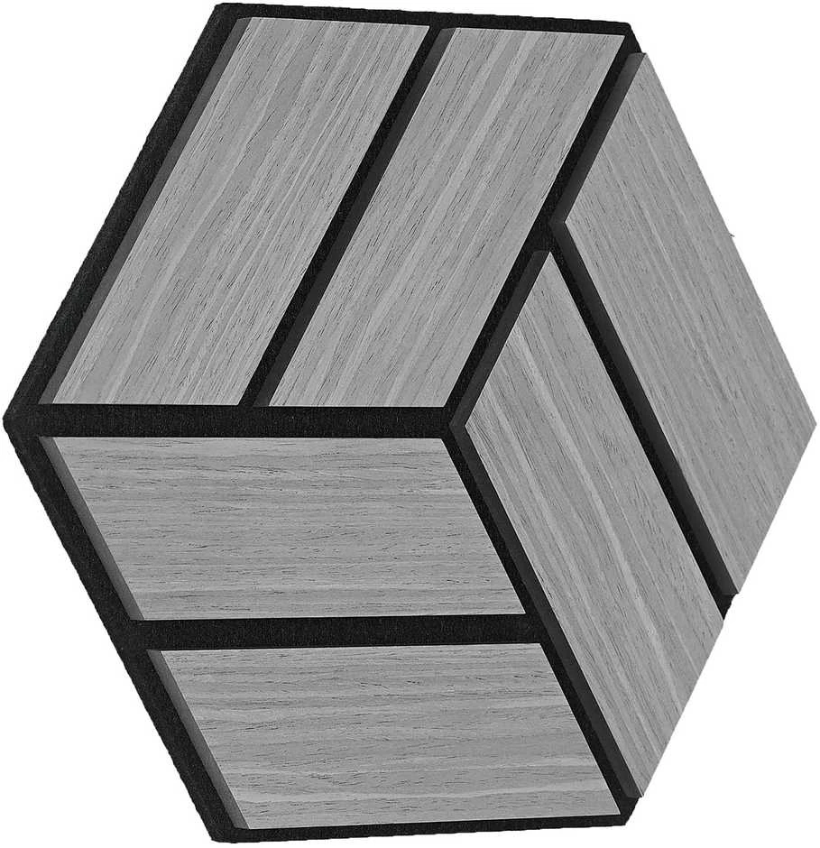 Homestyle4U Akustinės plokštės, 30x26x2 cm, pilka