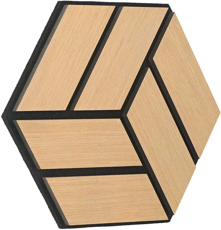 Homestyle4U Akustinės plokštės, 30x26x2 cm, rudos