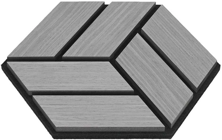 Homestyle4U Akustinės plokštės, 30x26x2 cm, pilka