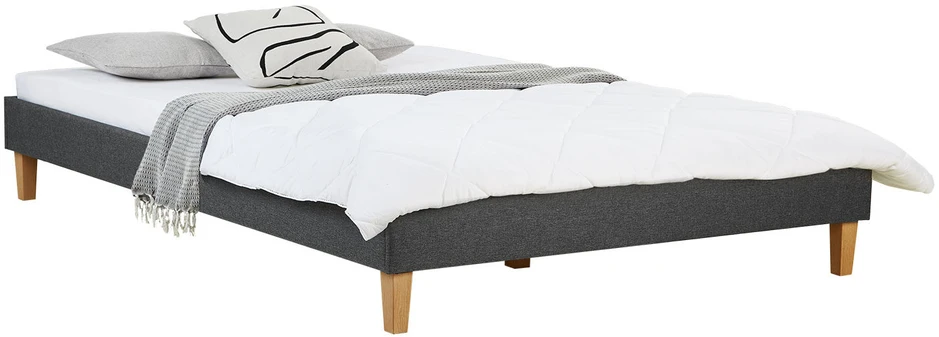 Homestyle4U Apstatyta lova, 144x203x29.5 cm, pilka