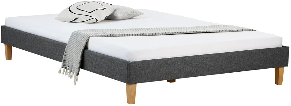 Homestyle4U Apstatyta lova, 144x203x29.5 cm, pilka