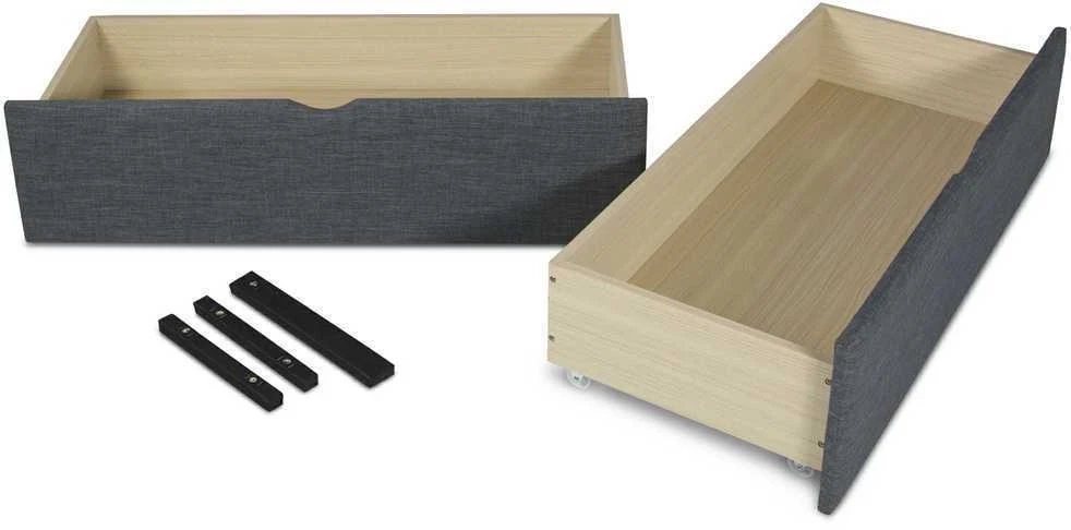 Lova Homestyle4U Paminkštinta lovos rėmas, 145x214x102 cm, pilka