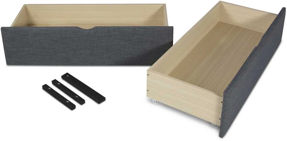 Lova Homestyle4U Paminkštinta lovos rėmas, 145x214x102 cm, pilka