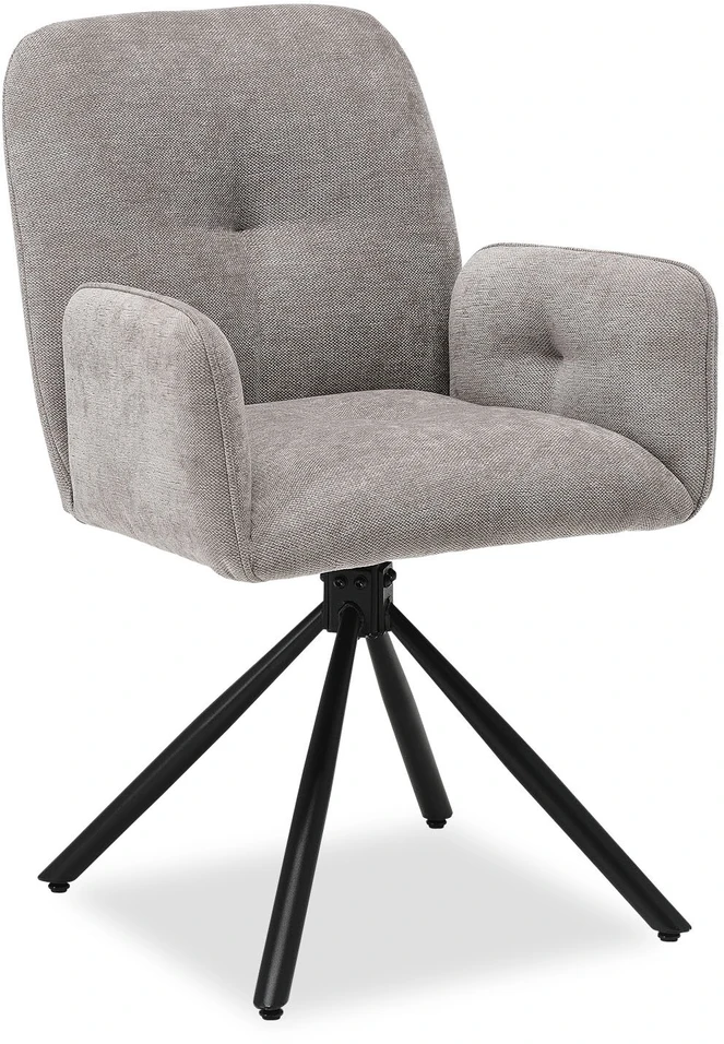Homestyle4U Aptrauktas krėslas, 56x86.5x62 cm, pilka
