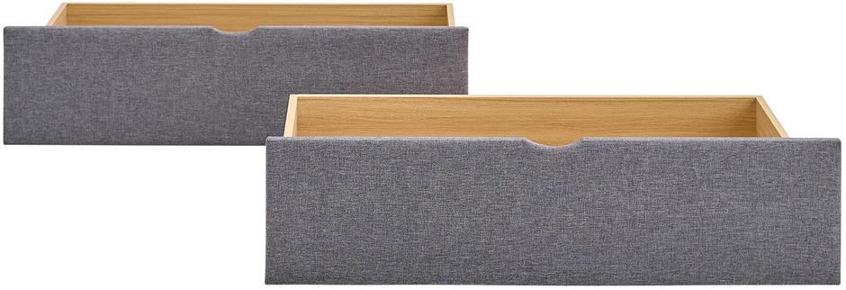 Homestyle4U Aptrauktas lovos rėmas, 145x214 cm, pilka