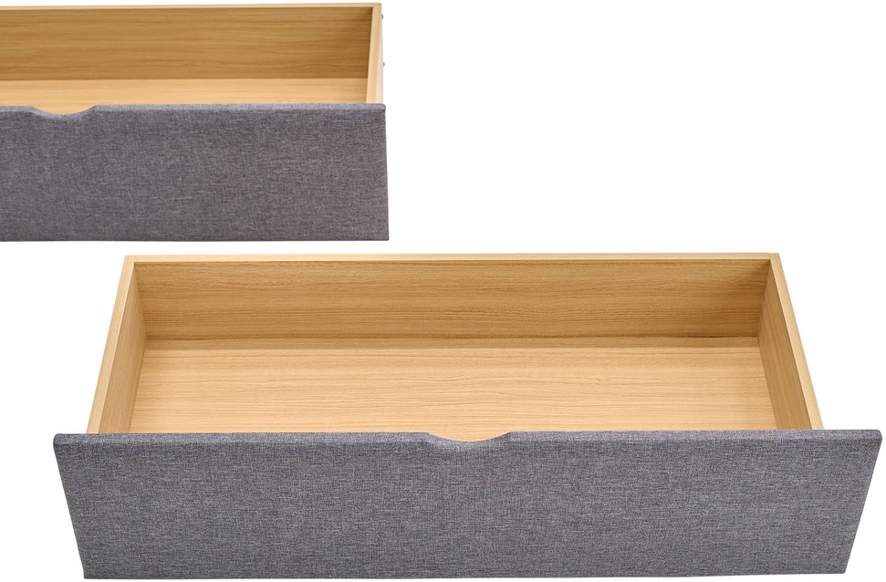 Homestyle4U Aptrauktas lovos rėmas, 145x214 cm, pilka