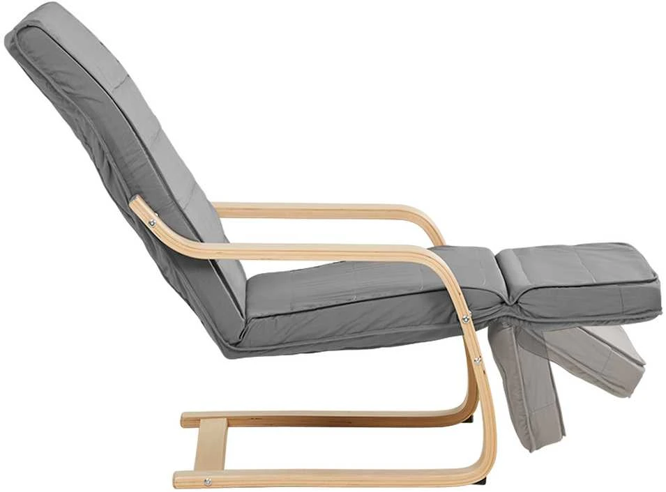 Homestyle4U Gultinė kėdė, 66.5x94x62.5 cm, pilka