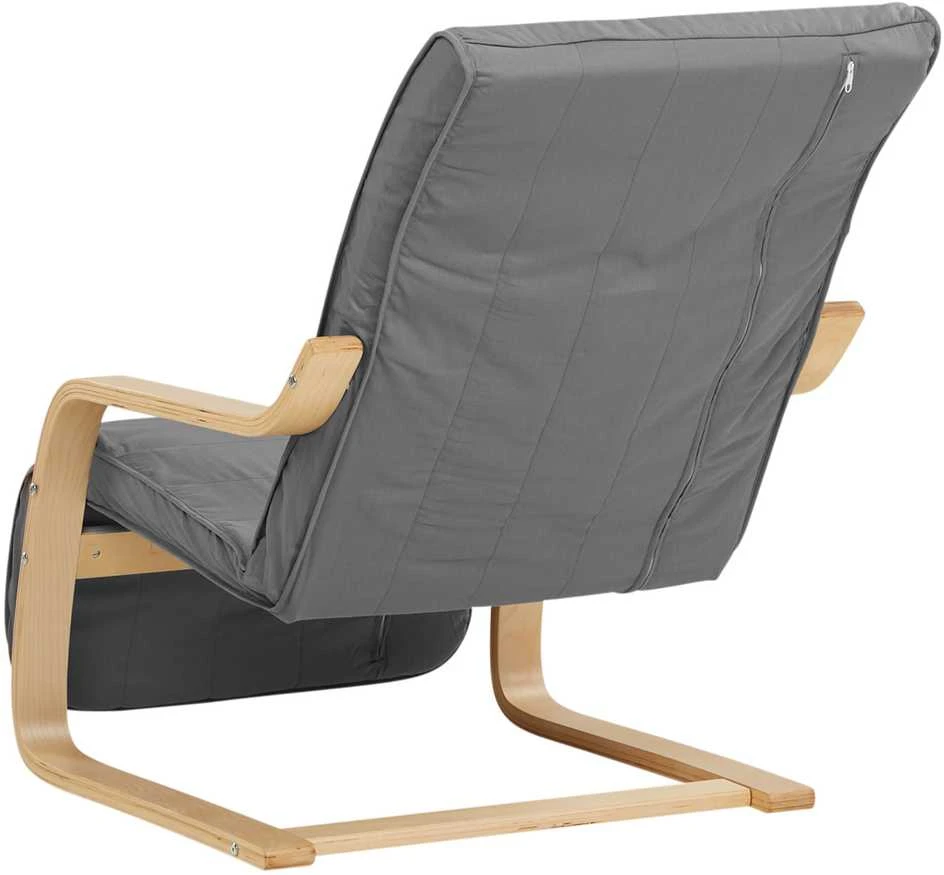 Homestyle4U Gultinė kėdė, 66.5x94x62.5 cm, pilka