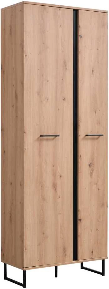Homestyle4U Prieškambario baldų komplektas, 5 dalių industrinio stiliaus, 240x195x35 cm, ruda