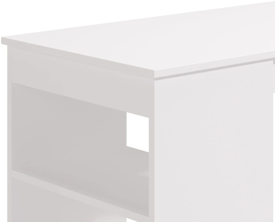 Homestyle4U Baro stalas, 120x105x50 cm, balta