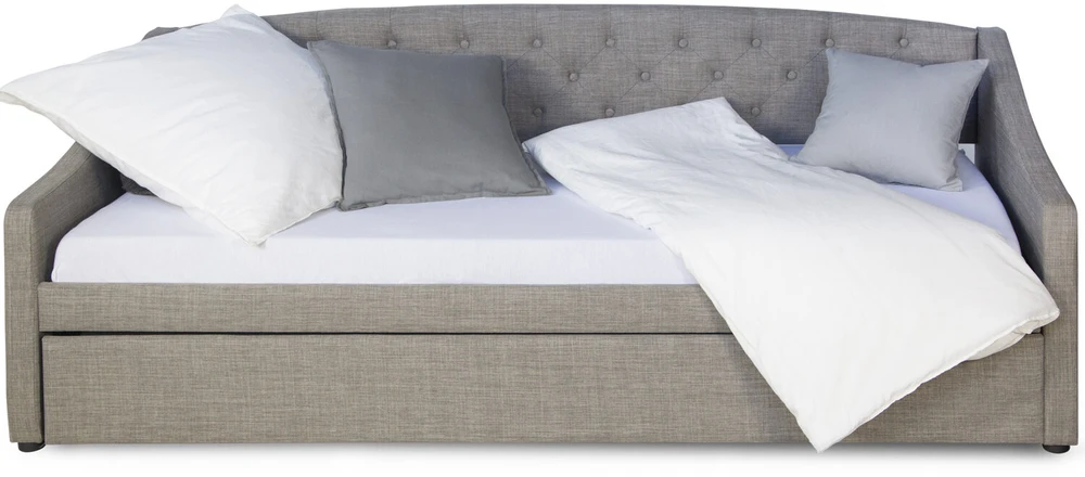 Homestyle4U Dienos lova, 100x215 cm, pilka
