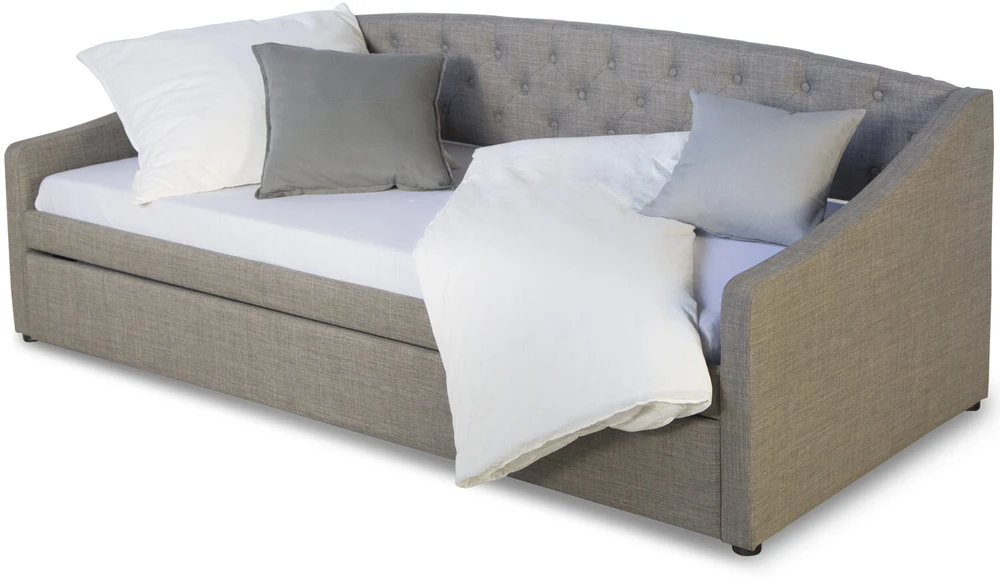Homestyle4U Dienos lova, 100x215 cm, pilka