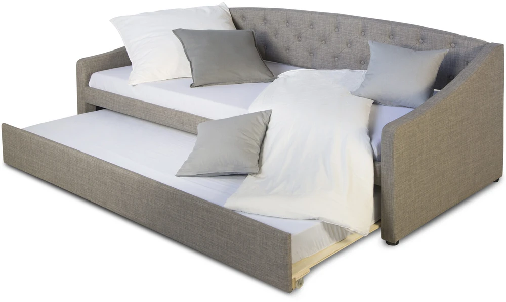 Homestyle4U Dienos lova, 100x215 cm, pilka