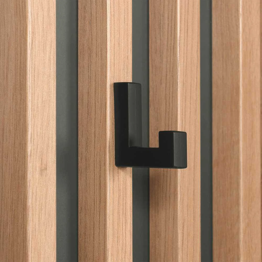 Homestyle4U Prieškambario spintos komplektas, 122x190x37 cm, ruda